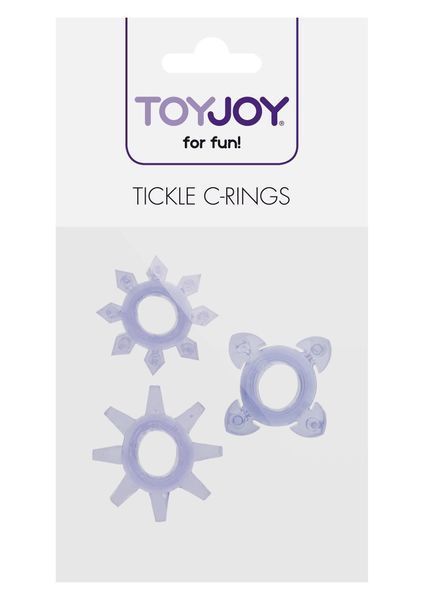 Эрекционное кольцо ToyJoy Tickle C-Rings, 3 шт (фиолетовый) 38192 фото