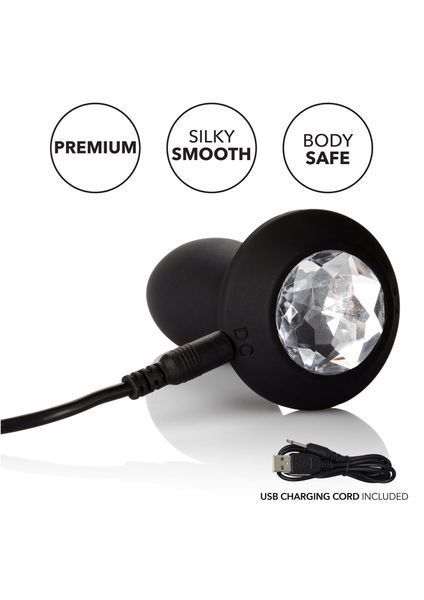 Анальна пробка Calexotics Petite Crystal Probe, 9.5 см (чорний) 77146 фото