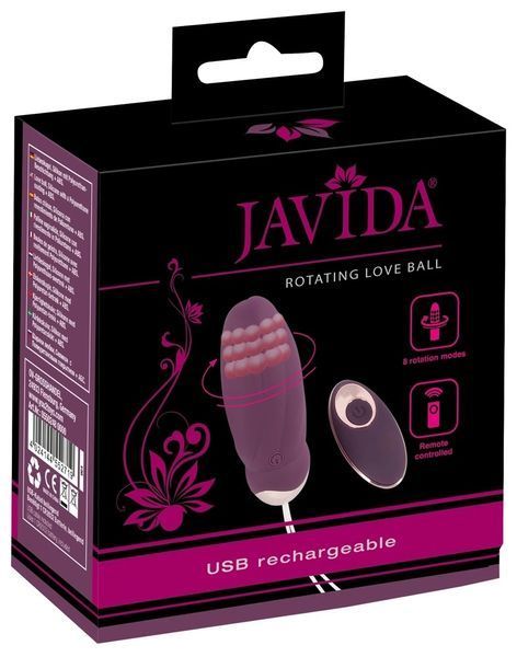 Віброяйце Javida Rotating Love Ball, 18.5 см (фіолетовий) 81844 фото