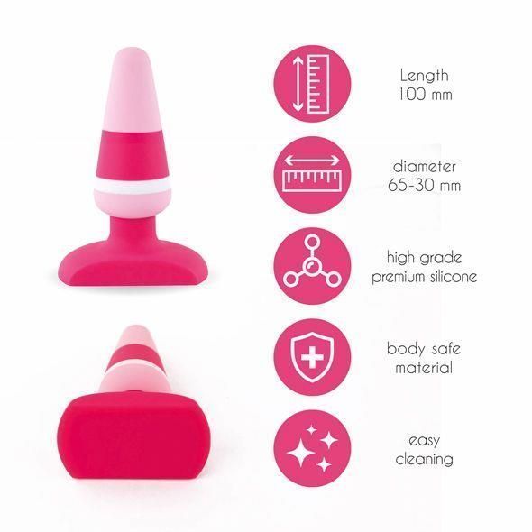 Анальная пробка FeelzToys Plugz Butt Plug, 7 см (розовый) 25080 фото