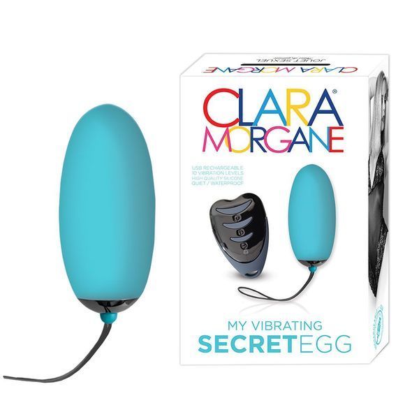 Віброяйце Clara Morgane Pro Secret Egg, 7,5 см (блакитний) 36848 фото
