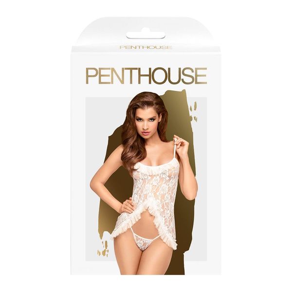 Комплект белья Penthouse Lingerie Flawless Love, S/M (белый) 10745 фото