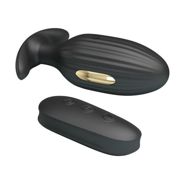 Анальна пробка Pretty Love Electric Shock Massager, 9,2 см (чорний) 18030 фото