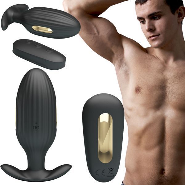 Анальна пробка Pretty Love Electric Shock Massager, 9,2 см (чорний) 18030 фото