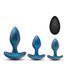 Набір анальних пробок Matrix Cosmos Plug Kit Anal Adventures, 3 шт (синій) 111636 фото 1