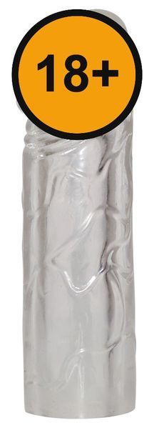 Насадка на пеніс Rebel Mega Dick Sleeve, 19 см (прозорий) 18986 фото