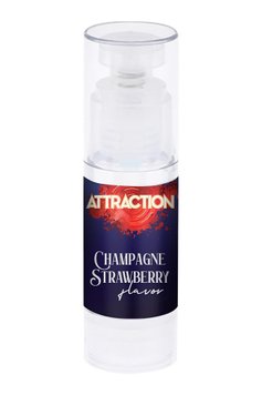 Оральный лубрикант с феромономи Attraction Champagne Strawberry, 50 мл 14732 фото