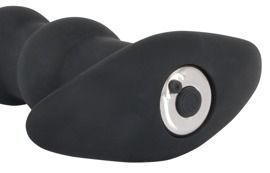 Анальний ланцюжок з вібрацією Black Velvets Rechargeable Beads, 21 см (чорний) 14946 фото