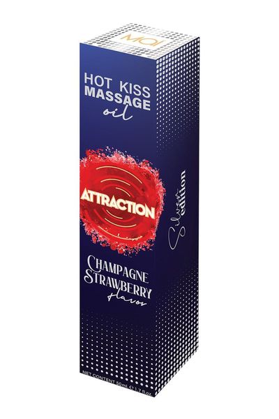 Оральный лубрикант с феромономи Attraction Champagne Strawberry, 50 мл 14732 фото