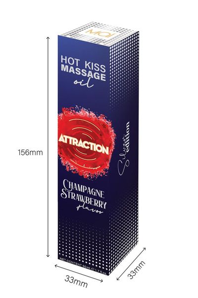 Оральный лубрикант с феромономи Attraction Champagne Strawberry, 50 мл 14732 фото