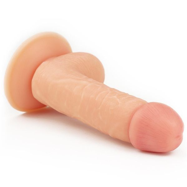 Фалоімітатор LoveToy The Ultra Soft Dude Flesh, 18 см (тілесний) 28352 фото