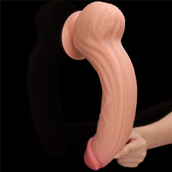 Фаллоимитатор LoveToy Sliding-Skin Dual Layer Dong King Sized, 31 см (телесный) 22243 фото