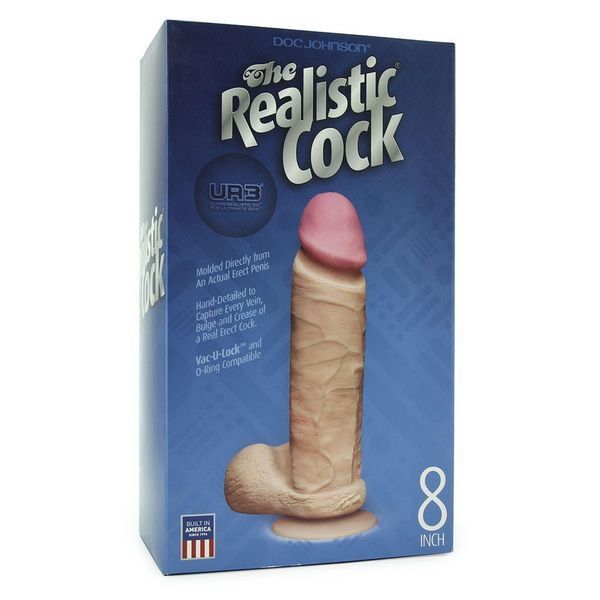 Фалоімітатор Doc Johnson The Realistic Cock, 20,5 см (тілесний) 7918 фото