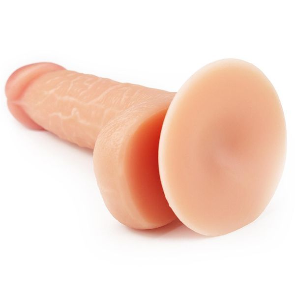 Фалоімітатор LoveToy The Ultra Soft Dude Flesh, 18 см (тілесний) 28352 фото