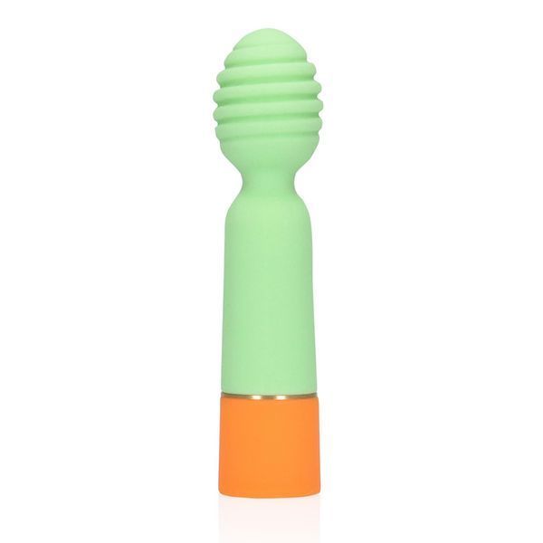 Вібратор Loveline Ribbed Mini, 12 см (зелений) 61320 фото