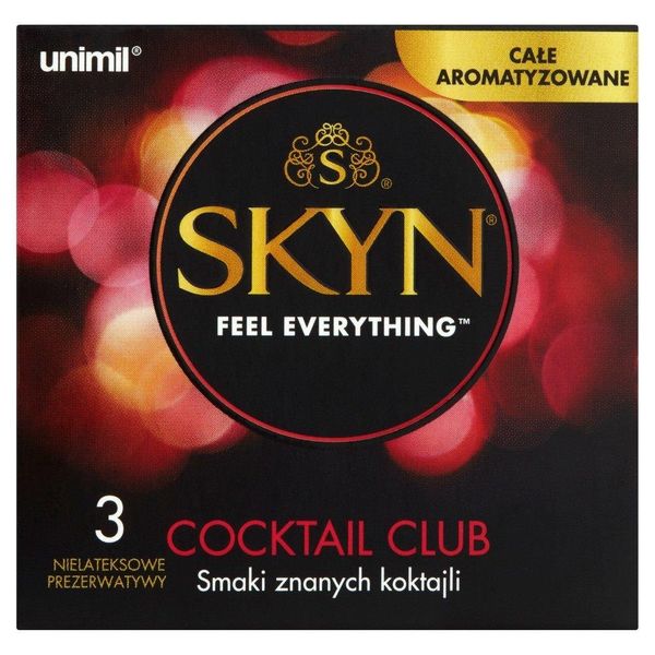 Ароматизовані інтимні захисні аксесуари Unimil Skyn Cocktail Club безлатексні, 3 шт 26446 фото