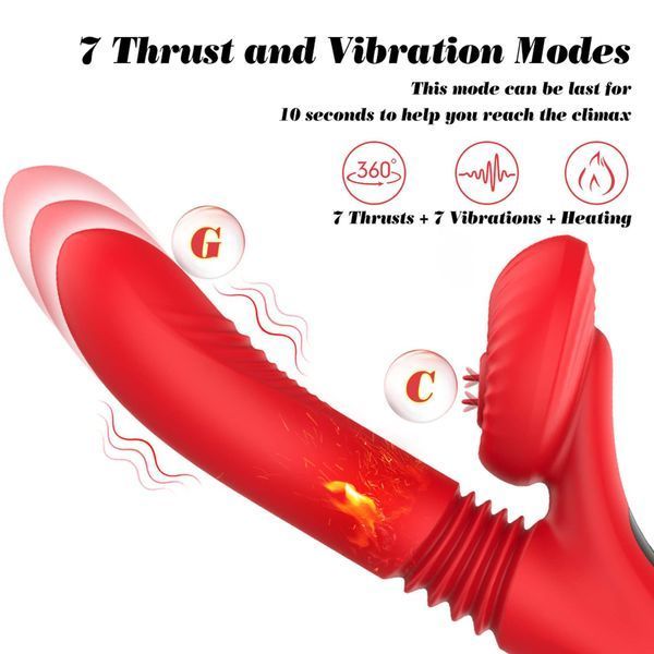 Вібратор B - Series Fox Thrusting and Heating, 24 см (чорний) 130610 фото
