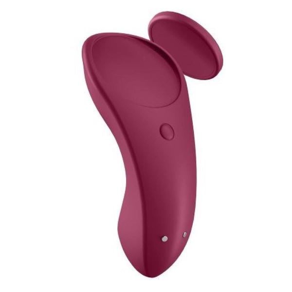 Кліторальний масажер для трусиків Satisfyer Sexy Secret, 8,6 см (бордовий) 22374 фото