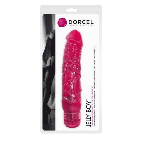 Реалистичный вибратор Dorcel Jelly Boy, 22 см (фуксия) 25686 фото