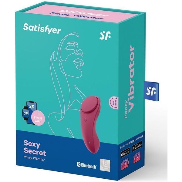 Кліторальний масажер для трусиків Satisfyer Sexy Secret, 8,6 см (бордовий) 22374 фото