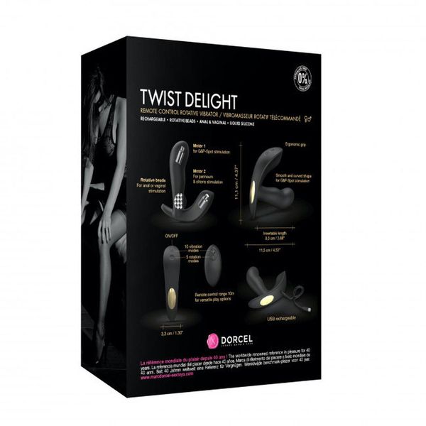 Вибратор Dorcel Twist Delight, 11.5 см (черный) 12831 фото