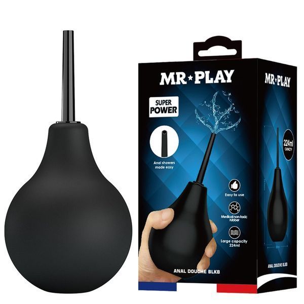 Анальний душ MR Play Anal Douche BLKB, 224 мл (чорний) 54452 фото