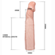 Насадка на пеніс із вібрацією Baile Silicone Sleeve, 18 см (тілесний) 43778 фото 4