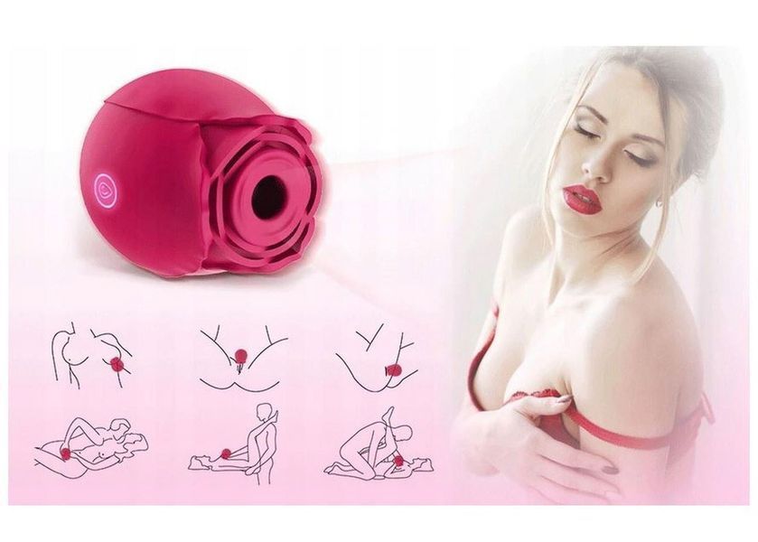 Вакуумний стимулятор клітора з вібрацією Boss Series Flirting Partner (червоний) 24654 фото