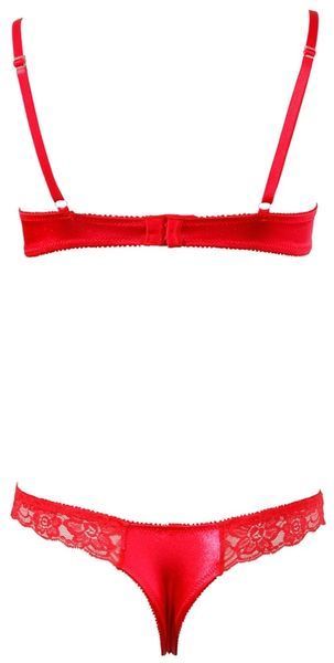 Комплект білизни Cottelli Lingerie Half-cup Bra Set, 80B/M (червоний) 55306 фото