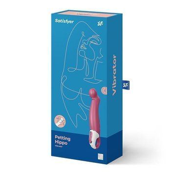 Вібратор для точки G Satisfyer Vibes Petting Hippo, 25,5 см (рожевий) 9380_EU фото