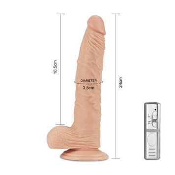 Реалистичный вибратор Lovetoy Real Extreme, 24 см (телесный) 46366 фото