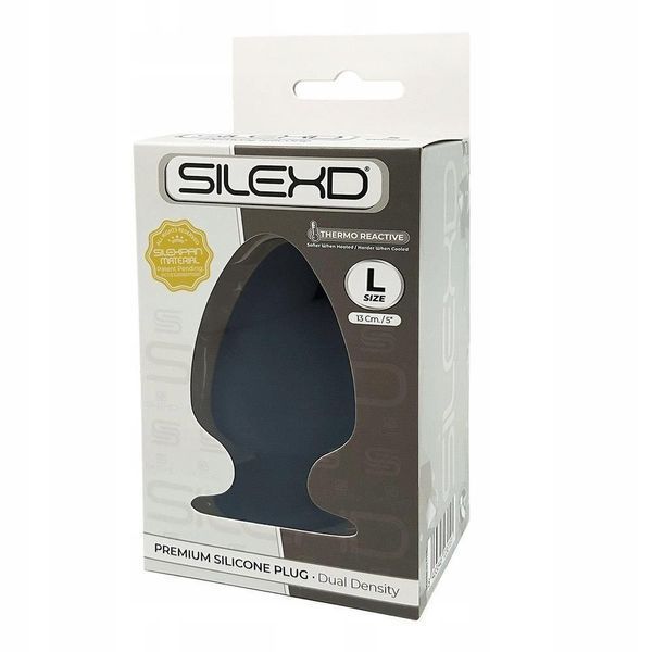 Анальна пробка SilexD Model 1 size L, 9,5 см (чорний) 16226 фото