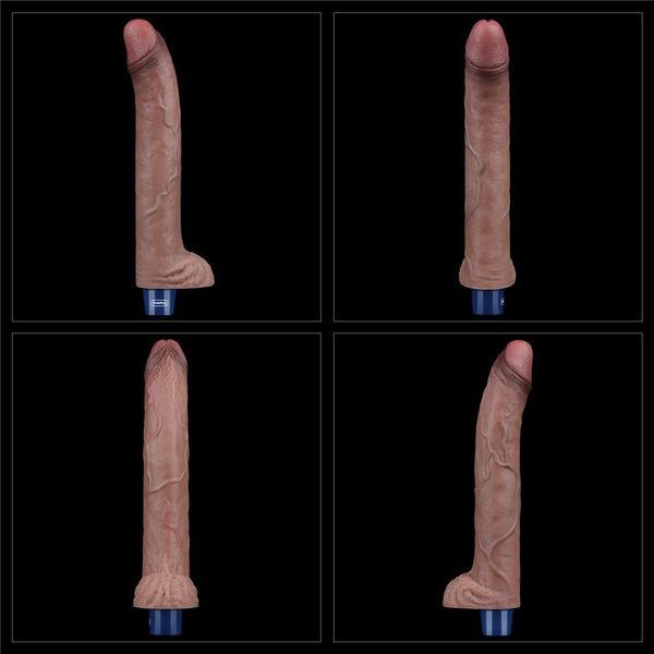 Реалістичний вібратор LoveToy Real Softee, 27 см (коричневий) 44746 фото