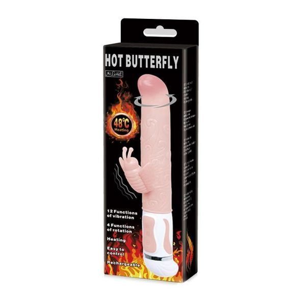 Вибратор-кролик Baile Hot Butterfly, 26.5 см (телесный) 91056 фото