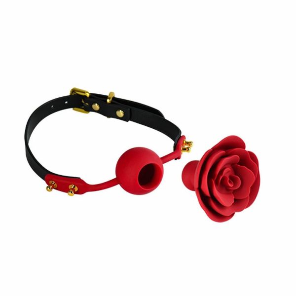 Кляп Zalo & Upko Doll Rose Ball Gag, 54 см (красный) 31574 фото