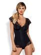 Еротичний боді Obsessive Moketta Teddy, S/M (чорний) 12454 фото