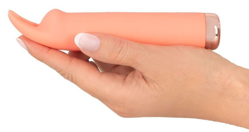 Вібратор для клітора Peachy Mini Tickle Bunny, 15,4 см (помаранчевий) 26032 фото