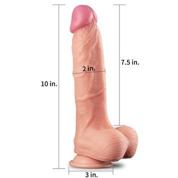 Фаллоимитатор LoveToy Dual Layer, 25 см (телесный) 28770 фото