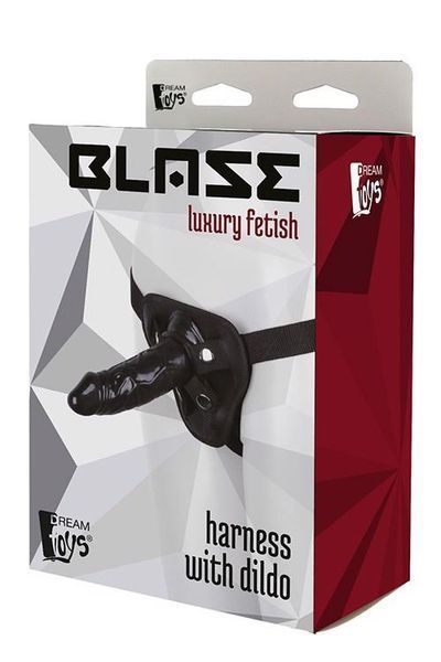 Страпон Dream Toys Blaze Harness with Dildo, 13 см (черный) 78656 фото