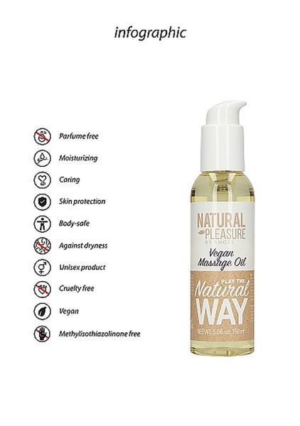 Масажна олія Natural Pleasure Vegan Oil, 150 мл 79620 фото