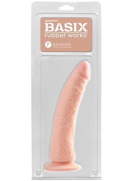 Фалоімітатор Basix Slim, 18 см (тілесний) 8170 фото