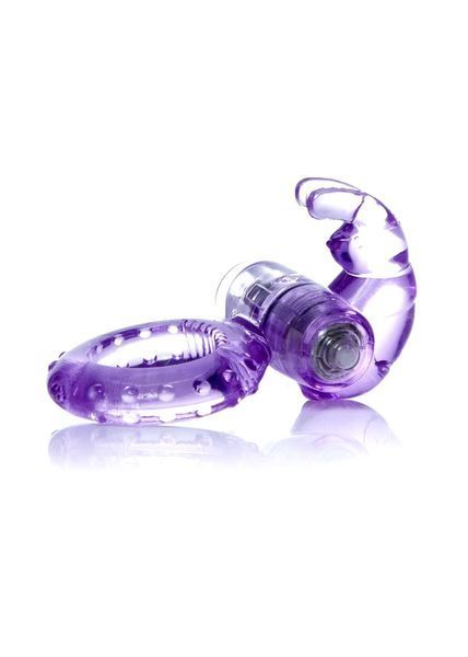 Эрекционное кольцо Boss Series Rabbit Vibro Cock Ring, 7,5 см (фиолетовый) 20268 фото