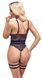 Боді Cottelli Lingerie Lace otwarte, S (чорний) 63666 фото 1