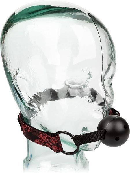 Кляп Calexotics Scandal Breathable Ball Gag with Cuffs (черный) 76902 фото