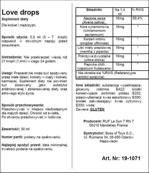 Краплі-афродизіак Ruf Love Drops, 20 мл 37530 фото