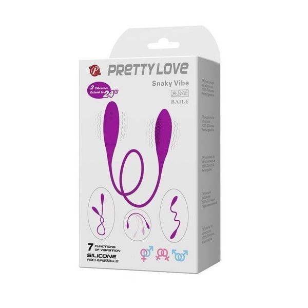 Вибратор Pretty Love Snaky Vibe, 60 см (фиолетовый) 43780 фото