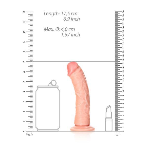 Фалоімітатор RealRock Curved Realistic Dildo 6", 15,5 см (тілесний) 40219_EU фото