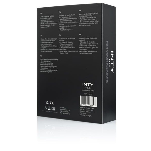 Набор вагинальных шариков INTY Toys Blaze, 3 шт (черный) 87368 фото