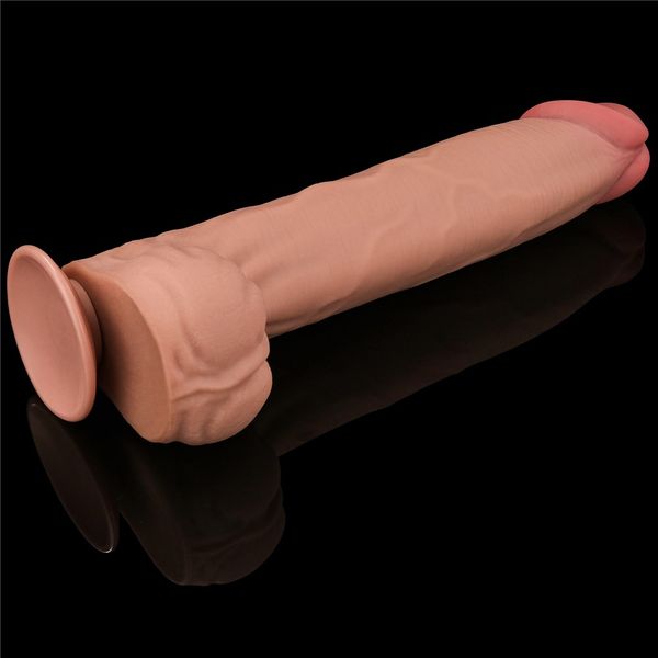 Фаллоимитатор LoveToy Sliding-Skin Dual Layer Dong King Sized, 36 см (телесный) 22244 фото