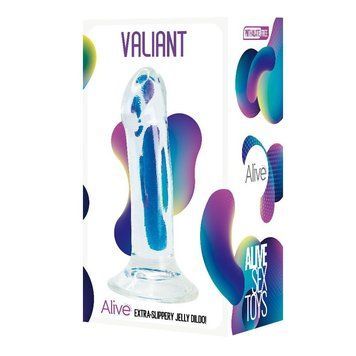 Фалоімітатор Alive Valiant, 16 см (прозорий) 133892 фото